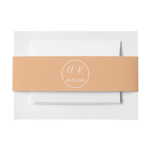 Bandeau De Faire-part Élégant initié pêche simple mariage