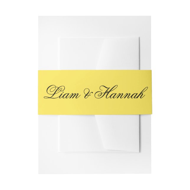 Bandeau De Faire-part Elégant Jaune Personnalisé Faire-part de mariage (Devant example)