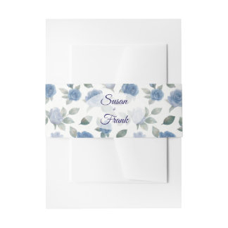 Bandeau De Faire-part Élégant mariage aquarelle rose bleu français