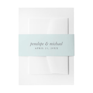 Bandeau De Faire-part Elégant Mariage bleu et gris doux