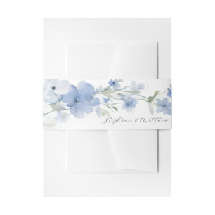 Bandeau De Faire-part Elégant Mariage d'aquarelle bleu d'été