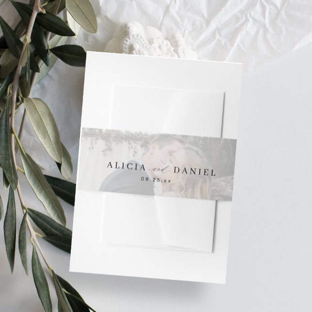 Bandeau De Faire-part Élégant mariage de superposition photo (Créateur téléchargé)