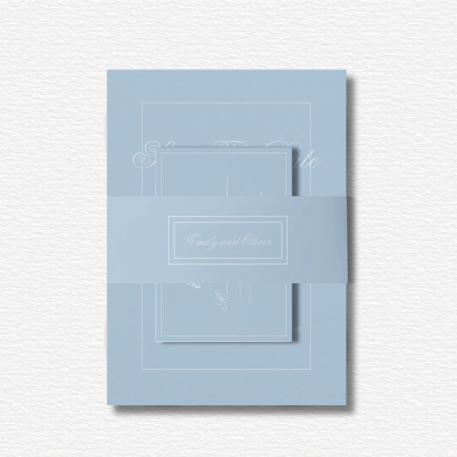 Bandeau De Faire-part Élégant Mariage Diamant Bleu (Créateur téléchargé)