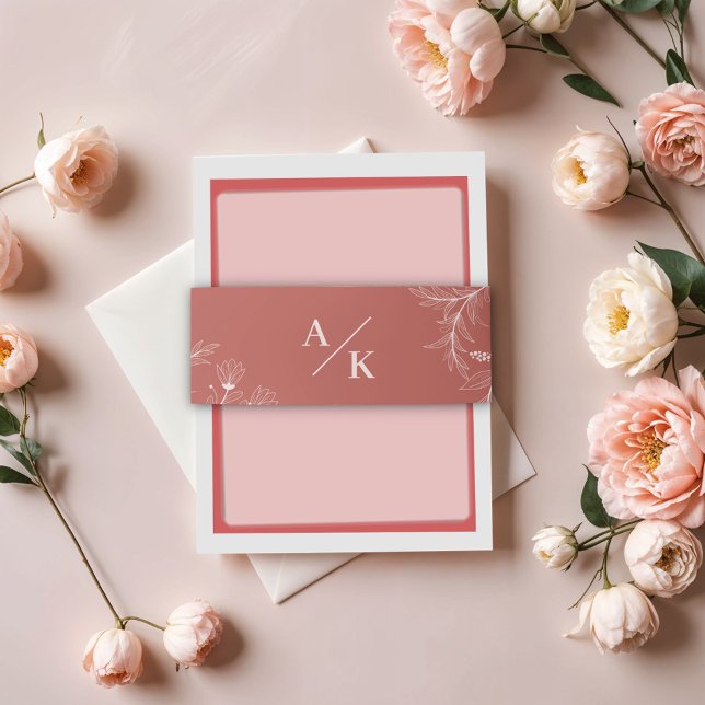 Bandeau De Faire-part Élégant Mariage Floral Boho (Créateur téléchargé)