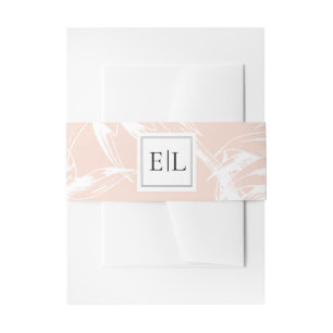 Bandeau De Faire-part Élégant Mariage floral brillant Monogram