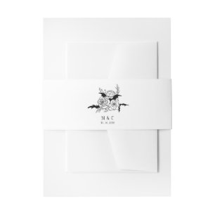 Bandeau De Faire-part Élégant Mariage floral gothique