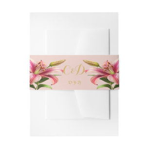 Bandeau De Faire-part Élégant Mariage floral rose tendance