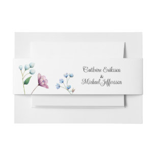 Bandeau De Faire-part Élégant Mariage Floral Soft Botanical Romance