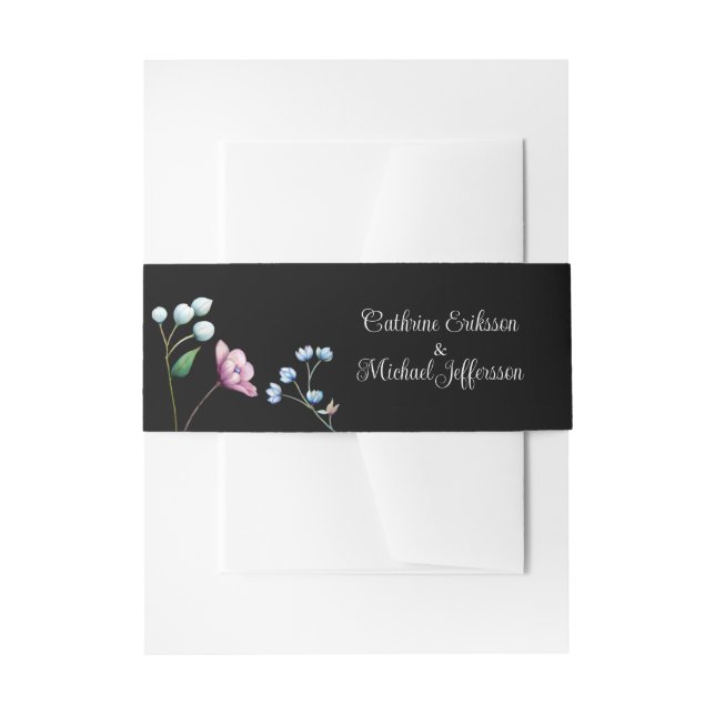 Bandeau De Faire-part Élégant Mariage Floral Soft Botanical Romance (Devant example)