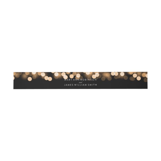 Bandeau De Faire-part Elégant mariage Gold Hollywood Glam (Plat)