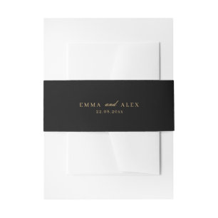 Bandeau De Faire-part Élégant mariage Invitation Bande de ventre