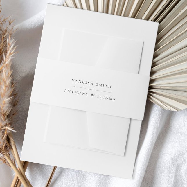 Bandeau De Faire-part Élégant Mariage moderne noir et blanc (Créateur téléchargé)