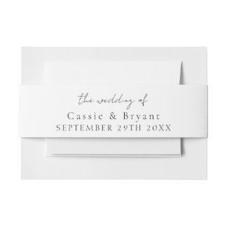 Bandeau De Faire-part Élégant Mariage noir et blanc de