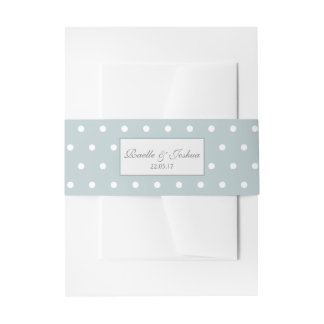 Bandeau De Faire-part Élégant Mariage Pois bleu blanc