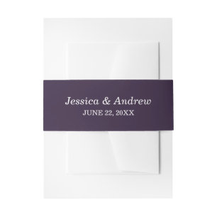 Bandeau De Faire-part Élégant Mariage violet personnalisé