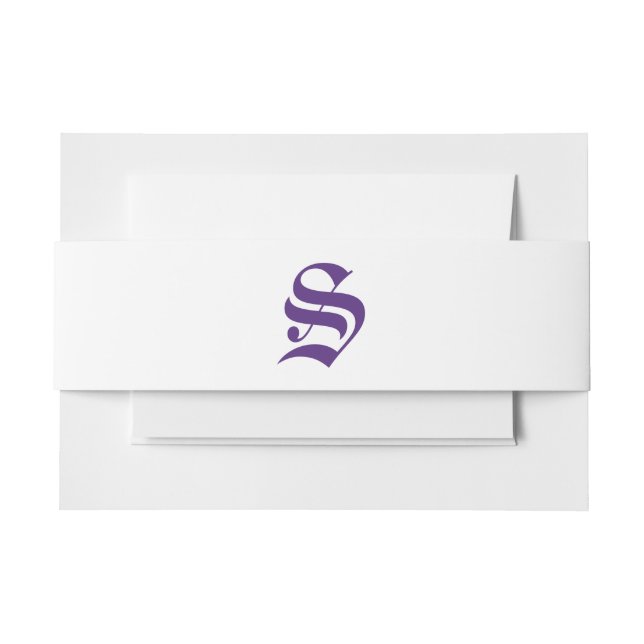 Bandeau De Faire-part Élégant Mariage Violets (Devant Example)