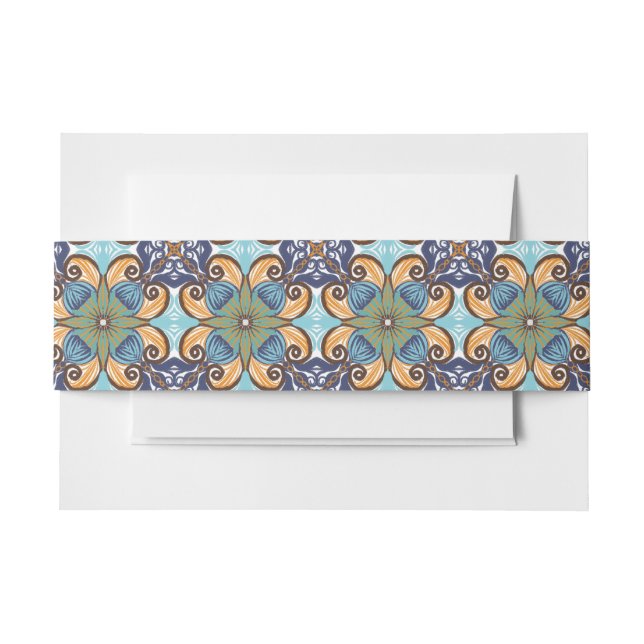 Bandeau De Faire-part Élégant mexicain Floral Talavera Mariage de carrel (Devant Example)