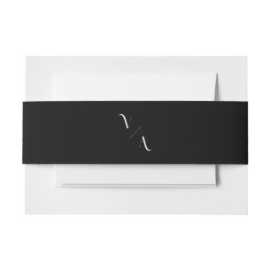 Bandeau De Faire-part Élégant minimaliste moderne Monogramme Mariage