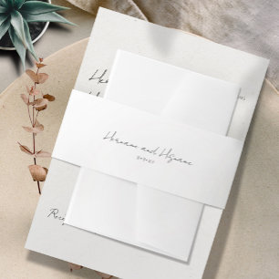 Bandeau De Faire-part Élégant minimaliste moderne Noms Date Mariage