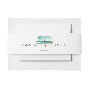 Bandeau De Faire-part Elégant minimaliste nautique bateau croisière mari