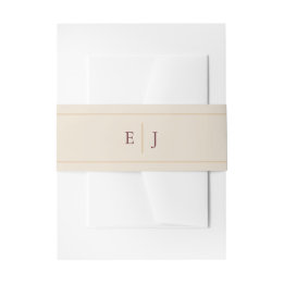 Bandeau De Faire-part Élégant Monogramme de Mariage de Vignoble de Bourg