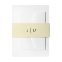 Élégant Monogramme Jaune Beurre Mariage Moderne