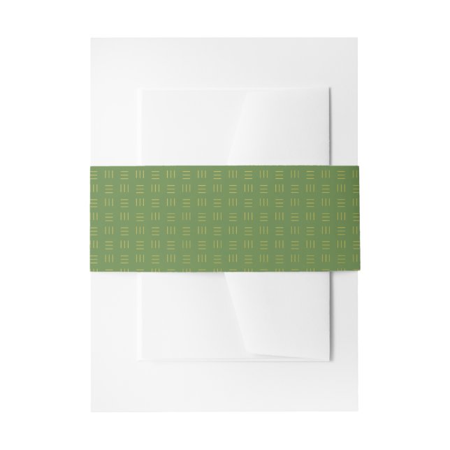 Bandeau De Faire-part Élégant Motif Faux Gold Subtle | Vert (Devant example)