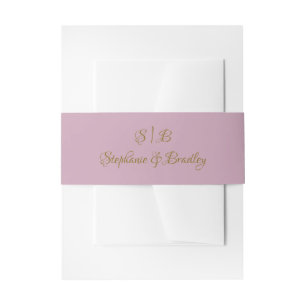 Bandeau De Faire-part Élégant nom de la mariée et de la chambre Simple M