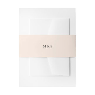 Bandeau De Faire-part Élégant rose pastel monochromatique personnalisé