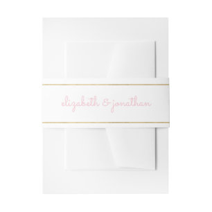 Bandeau De Faire-part Élégant rougissent le manuscrit vintage blanc d'or
