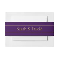 Élégant texte personnalisable | Gold & Deep Purple