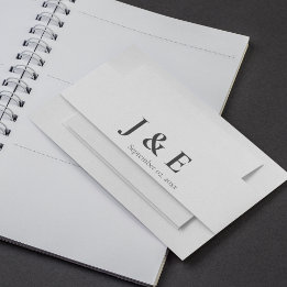 Bandeau De Faire-part Elégant thème Mariage noir et blanc