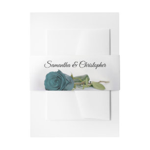 Bandeau De Faire-part Elégant Turquoise Turquoise Rose Simple Glam Maria