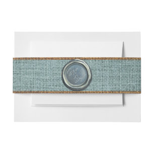 Bandeau De Faire-part Élégant Vintage Classy Initiales Sage Green Mariag