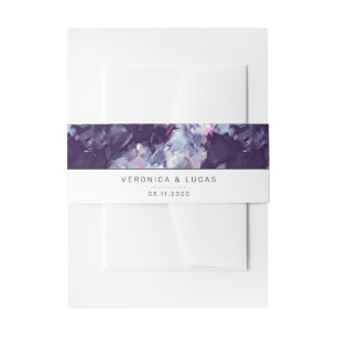 Bandeau De Faire-part Élégant violet moderne pinceau Mariage