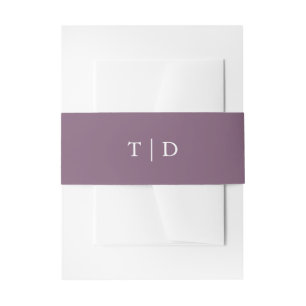 Bandeau De Faire-part Élégant violet monogramme Mariage moderne