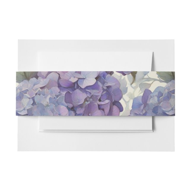 Bandeau De Faire-part Elégante aquarelle bleu violet poussiéreuse (Devant Example)