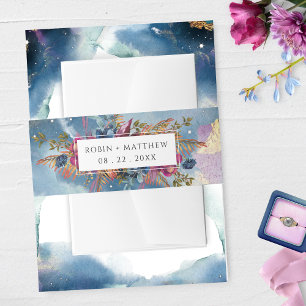 Bandeau De Faire-part Elégante aquarelle céleste et jardin mystique