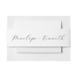 Bandeau De Faire-part Élégante calligraphie de script Mariage blanc pers