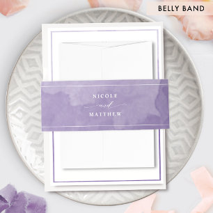 Bandeau De Faire-part Elégante couleur pourpre, Mariage