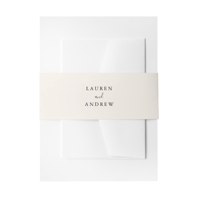 Bandeau De Faire-part Elégante crème et Mariage noir (Devant example)