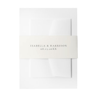 Bandeau De Faire-part Elégante suite minimaliste crème Mariage beige