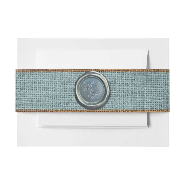 Bandeau De Faire-part Élégantes Initiales Classiques Vert Sauge Mariage  (Devant Example)