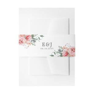 Bandeau De Faire-part Elizabeth Elegant Mariage rose