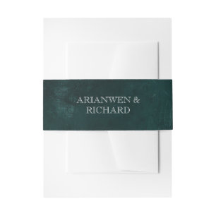 Bandeau De Faire-part Emerald green Dark Band
