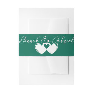 Bandeau De Faire-part Emerald Green Invitation Belly Band