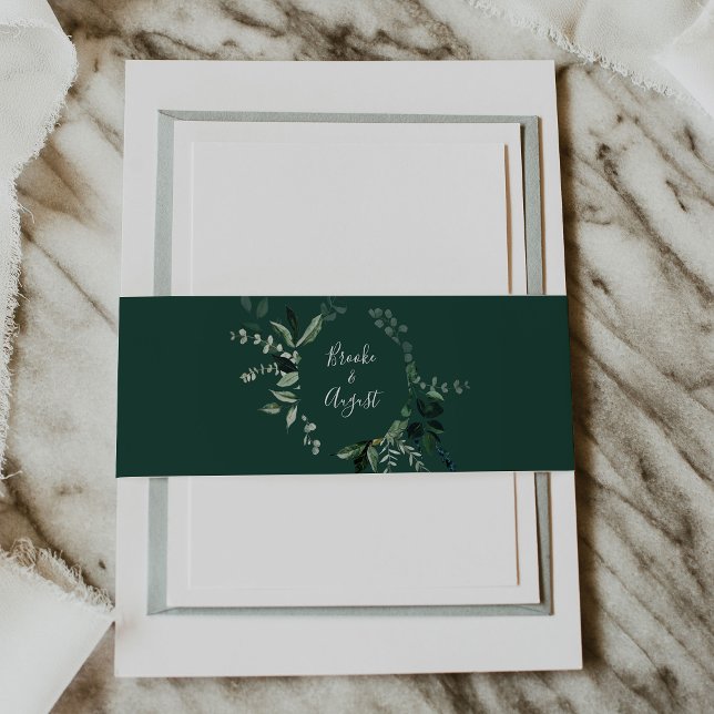 Bandeau De Faire-part Émeraude | Mariage vert (Créateur téléchargé)