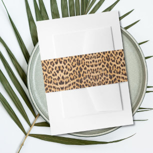 Bandeau De Faire-part empreinte de léopard à la mode girly chic wild saf
