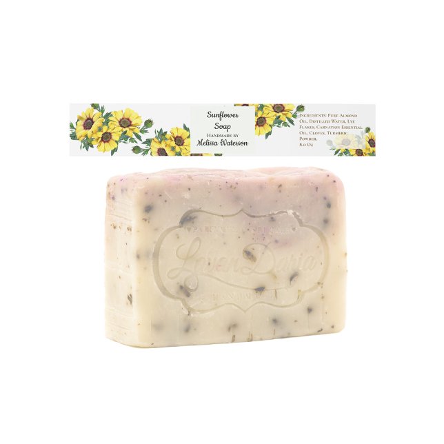 Bandeau De Faire-part Enveloppe de bande de savon maison de tournesol |  (Créateur téléchargé)