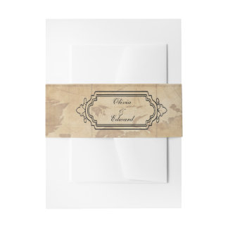 Bandeau De Faire-part enveloppe de mariage en parchemin du 18ème siècle
